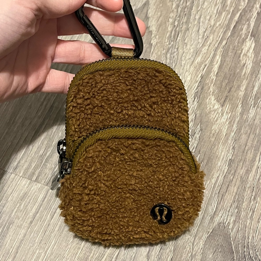 Lululemon Brown Sherpa Mini Backpack Keychain